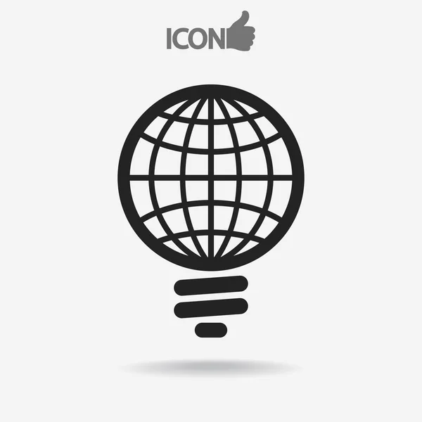 GLOBAL Light bulb icon — Stock Vector