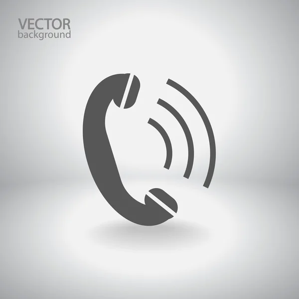 Telefoon, platte pictogram — Stockvector