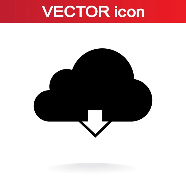 Cloud computing download icon — Stock Vector