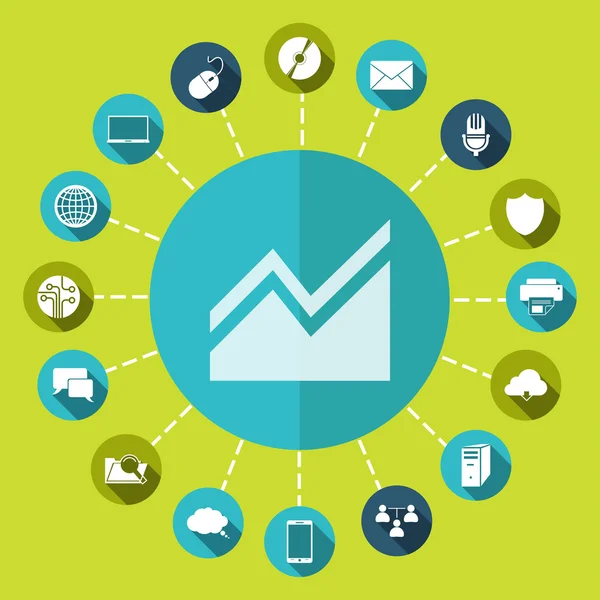 Infographic, grafiek pictogram — Stockvector