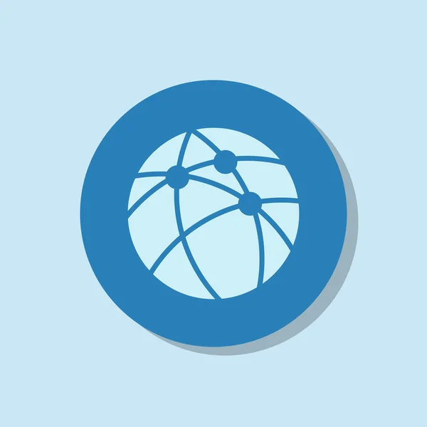 Global technology or social network icon — Stockový vektor