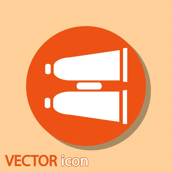 Icono binocular — Vector de stock