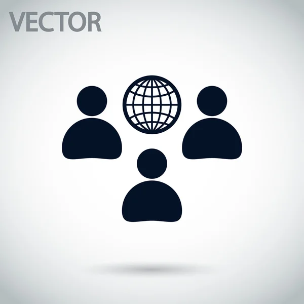 Concepto de comunicación. icono de conexión — Vector de stock