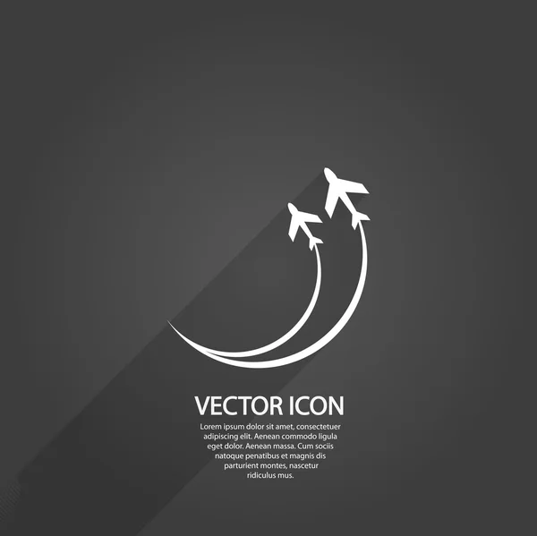 Vliegtuigicoon — Stockvector