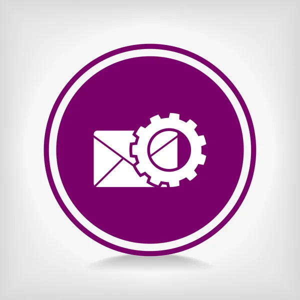 Parâmetros de configuração e ícone Envelope Mail — Vetor de Stock