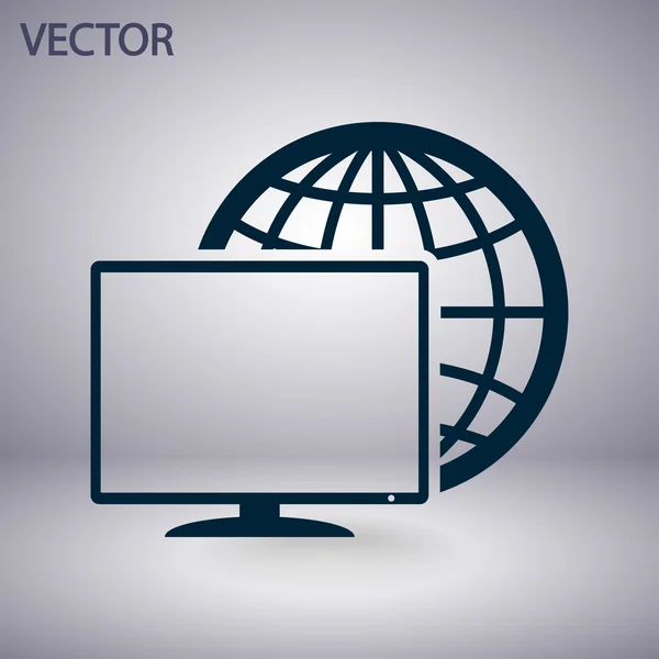 Ícone monitor — Vetor de Stock