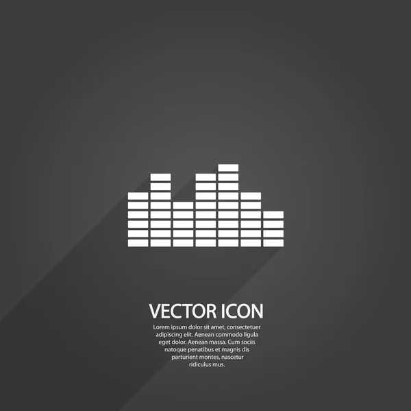 Ícone de música onda de som — Vetor de Stock