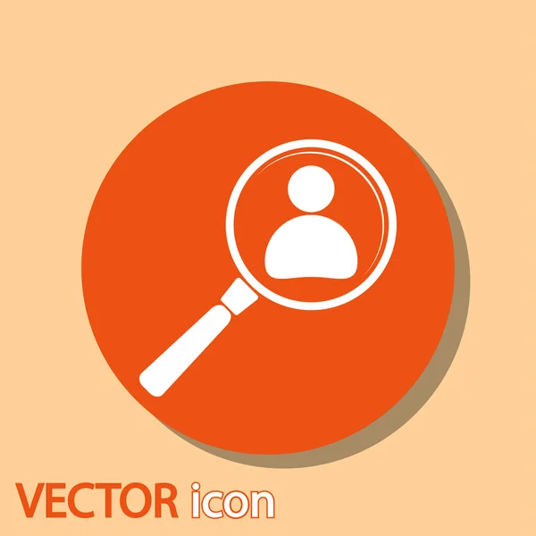 Op zoek naar een werknemer zoek pictogram — Stockvector