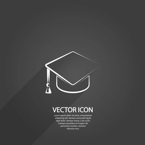 Icono de la tapa de graduación — Vector de stock