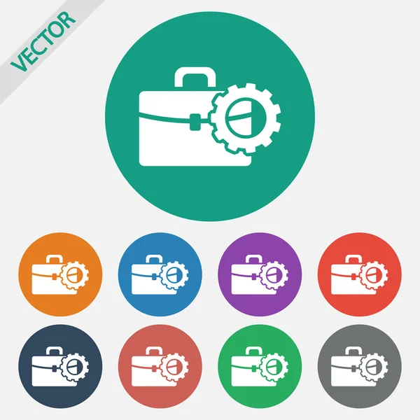 Parameters instellen, pictogram werkmap — Stockvector