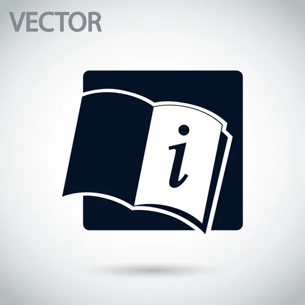 Libro abierto icono — Vector de stock