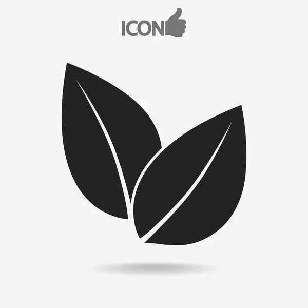 Icono de hoja — Vector de stock