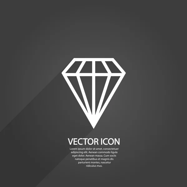 Icono de diamante — Vector de stock