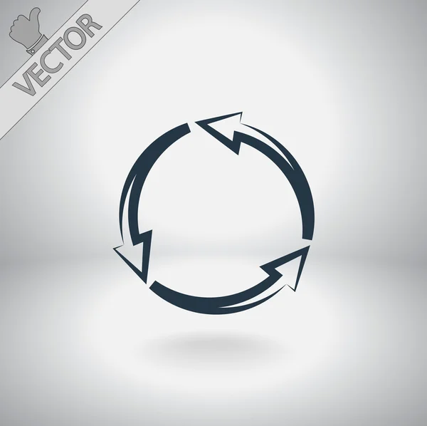 Flecha circular icono — Vector de stock