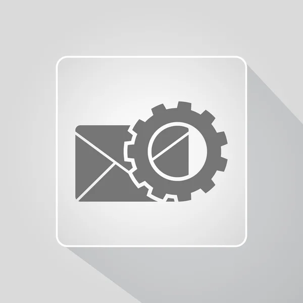 Настройка параметров и значок Envelope Mail — стоковый вектор