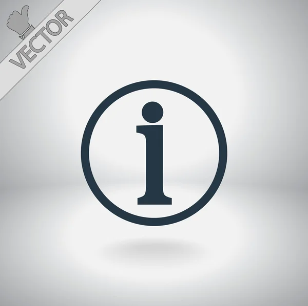 Informationsschild-Symbol, Vektorillustration. flacher Designstil — Stockvektor