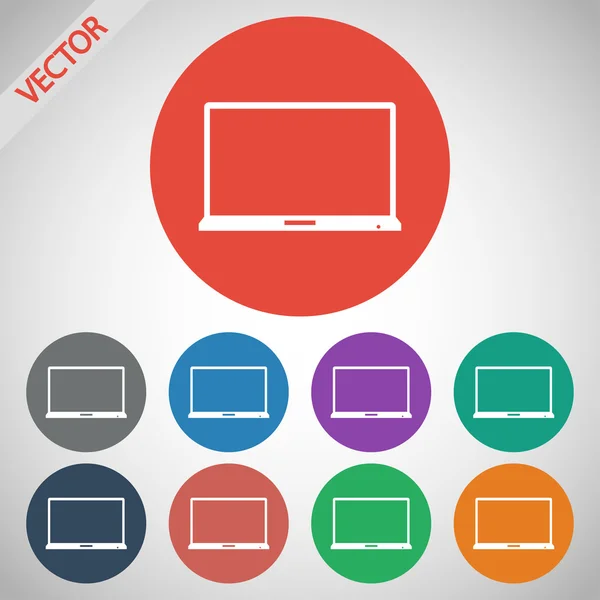 Ícone laptop — Vetor de Stock