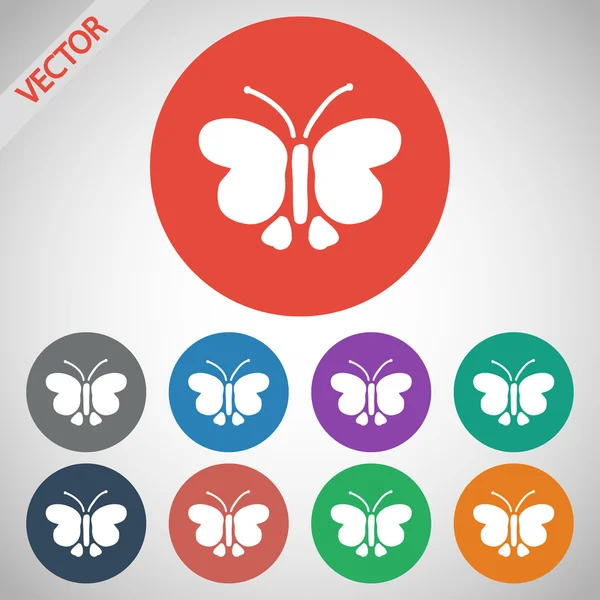 Fjäril-ikonen — Stock vektor