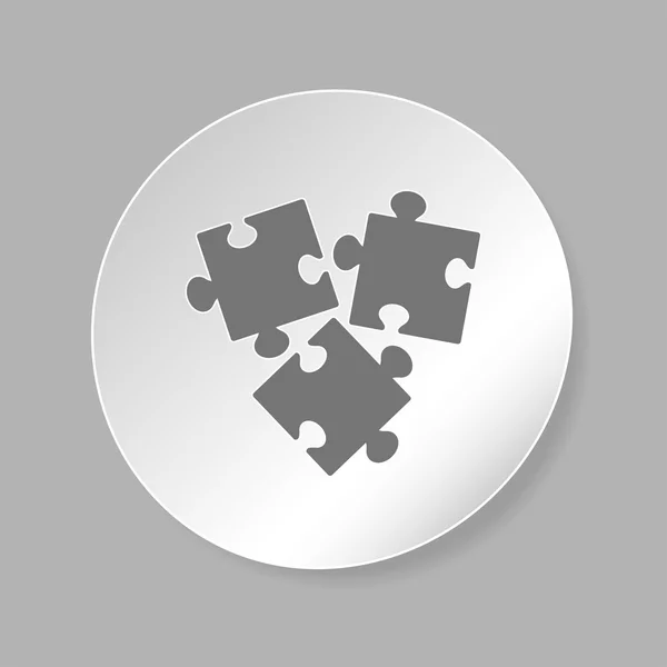 Puzzle pezzo icona — Vettoriale Stock