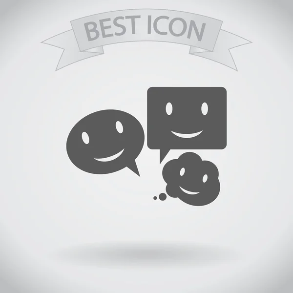 Sonrisa hablando icono de la burbuja — Vector de stock