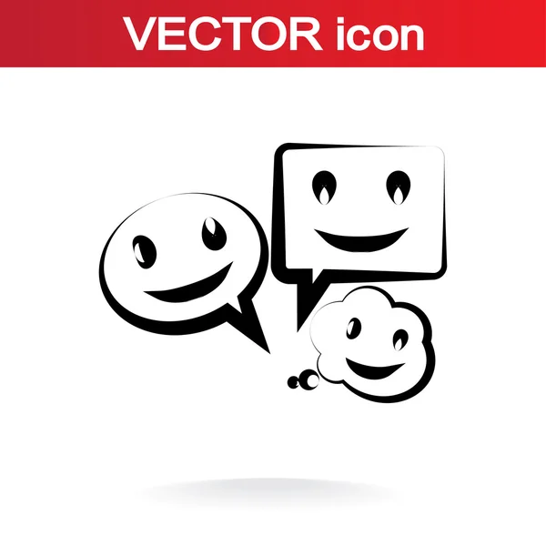 Sonrisa hablando icono de la burbuja — Vector de stock