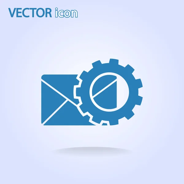 Parameters instellen en envelop postpictogram — Stockvector