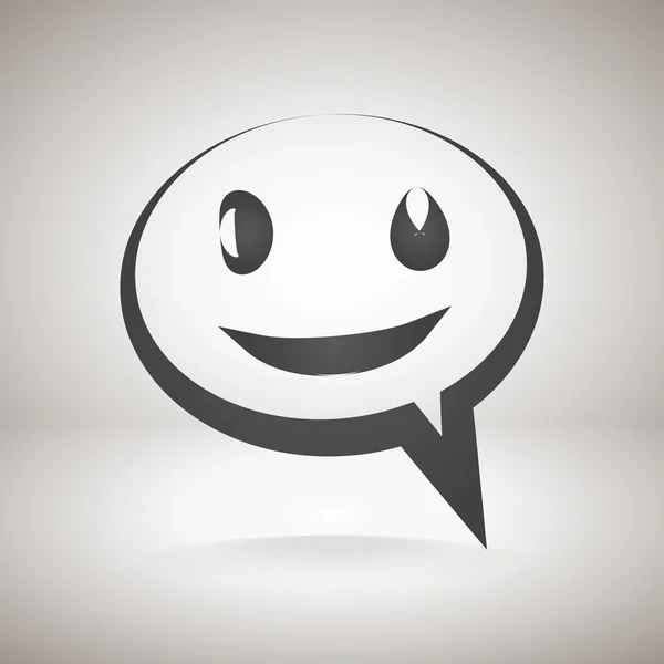 Sonrisa hablando icono de la burbuja — Vector de stock