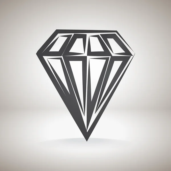 Icône diamant — Image vectorielle