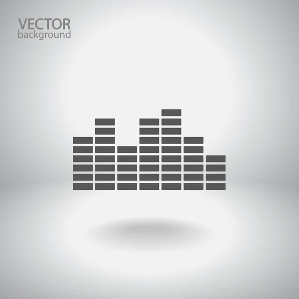 Soundwave muziek pictogram — Stockvector