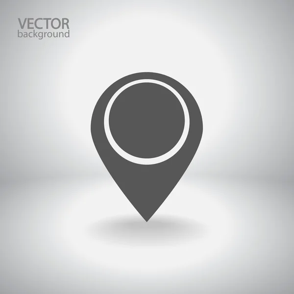 Mapa ícone ponteiro plana — Vetor de Stock