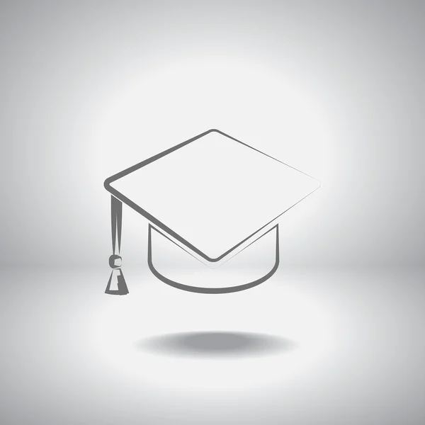 Graduatie cap pictogram — Stockvector