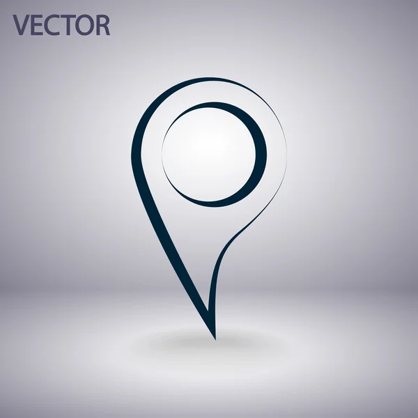 Mapa puntero icono plano — Vector de stock