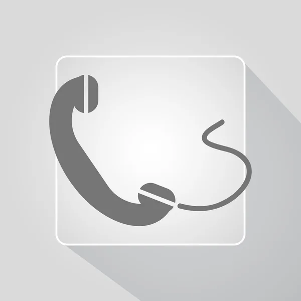 Telefoon, platte pictogram — Stockvector