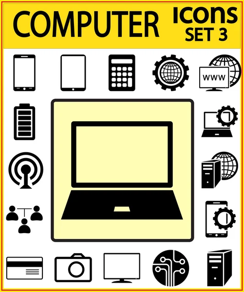 Computer icons Set — Stock Vector