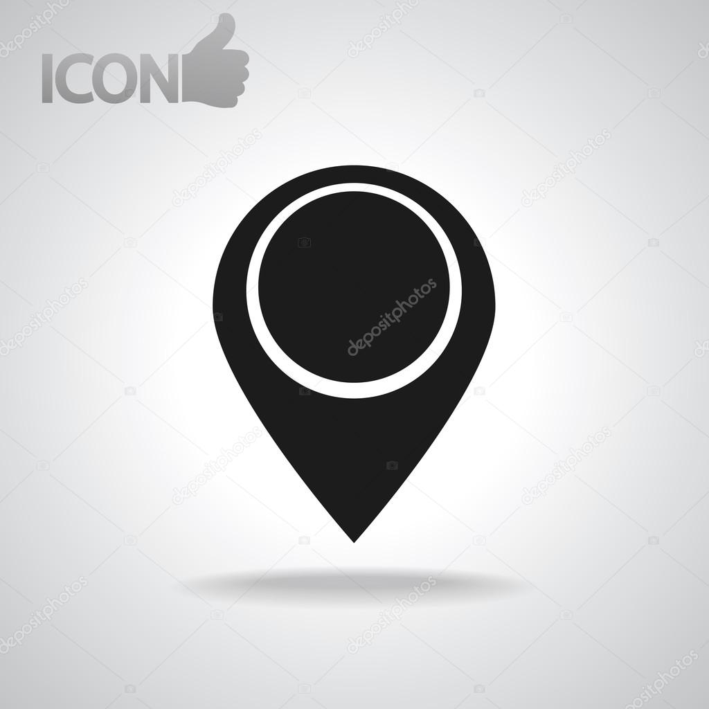 Map pointer flat icon