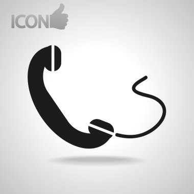 telefon, düz simgesi