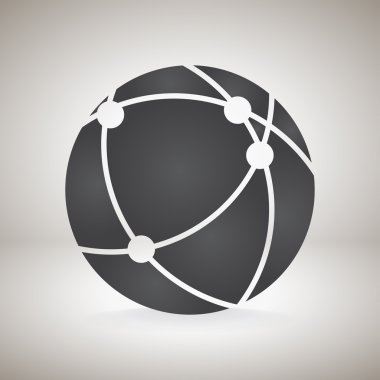 Küresel teknoloji ya da sosyal ağ simgesini