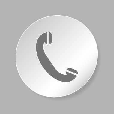 telefon, düz simgesi