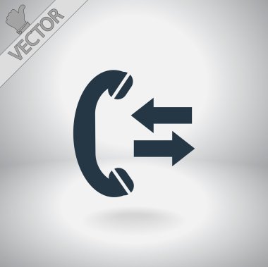 gelen ve giden aramaları işareti simgesi