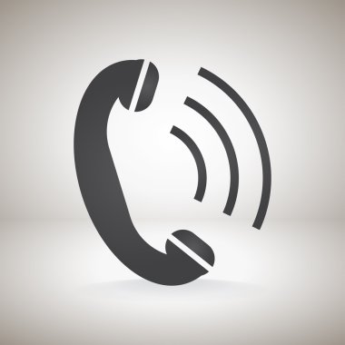 telefon, düz simgesi