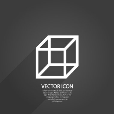 3D küp logo tasarım simgesi