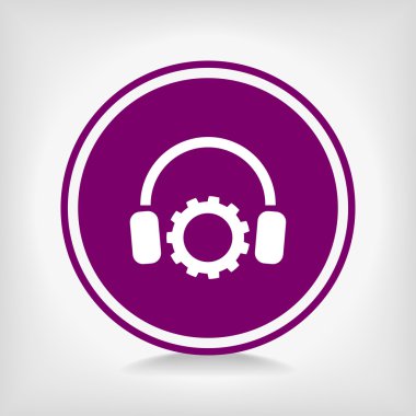 Ayar parametreleri ve müzikal, kulaklık simgesi