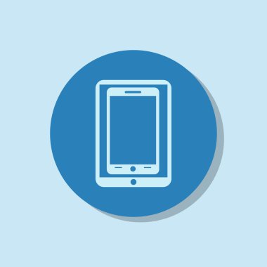 Modern dijital tablet pc ile mobil akıllı telefon simgesi