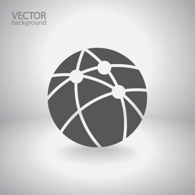 Küresel teknoloji ya da sosyal ağ simgesini