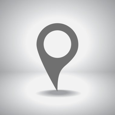 harita işaretçisi düz simgesi