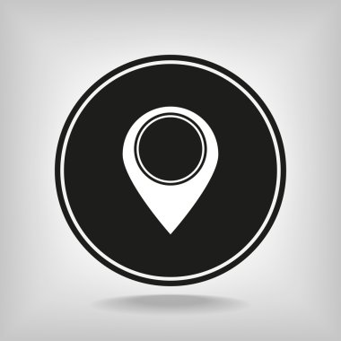 harita işaretçisi düz simgesi