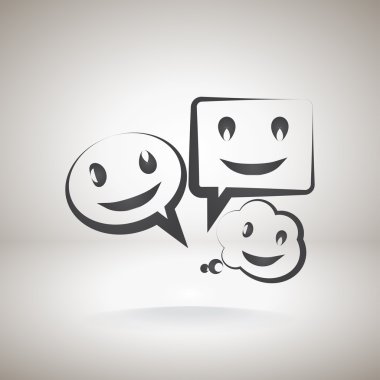 Gülümseyen baloncuk simgesi