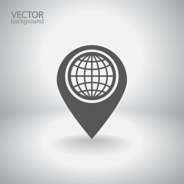 harita işaretçisi düz simgesi