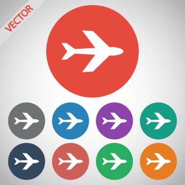 Airplane symbols icon clipart