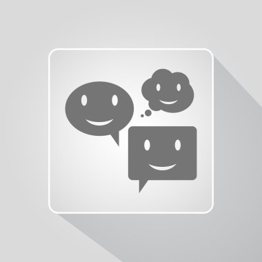 Gülümseyen baloncuk simgesi